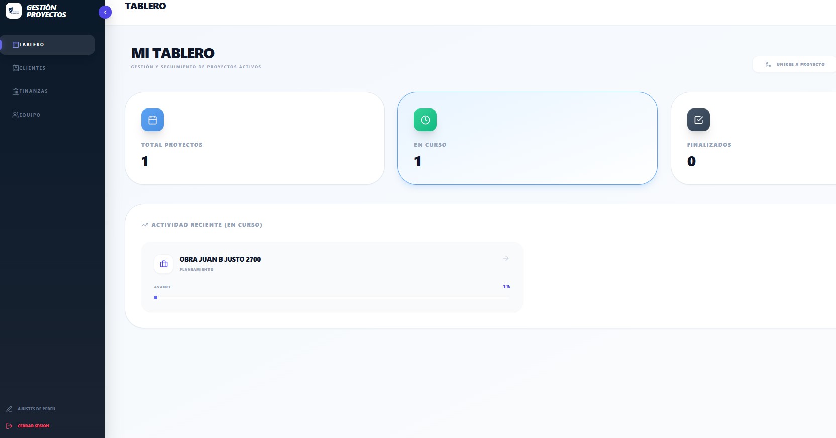 Gestión de Proyectos - Tablero de Control