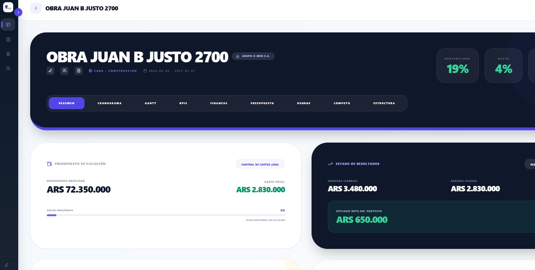 Gestión de Proyectos - Detalle del Proyecto